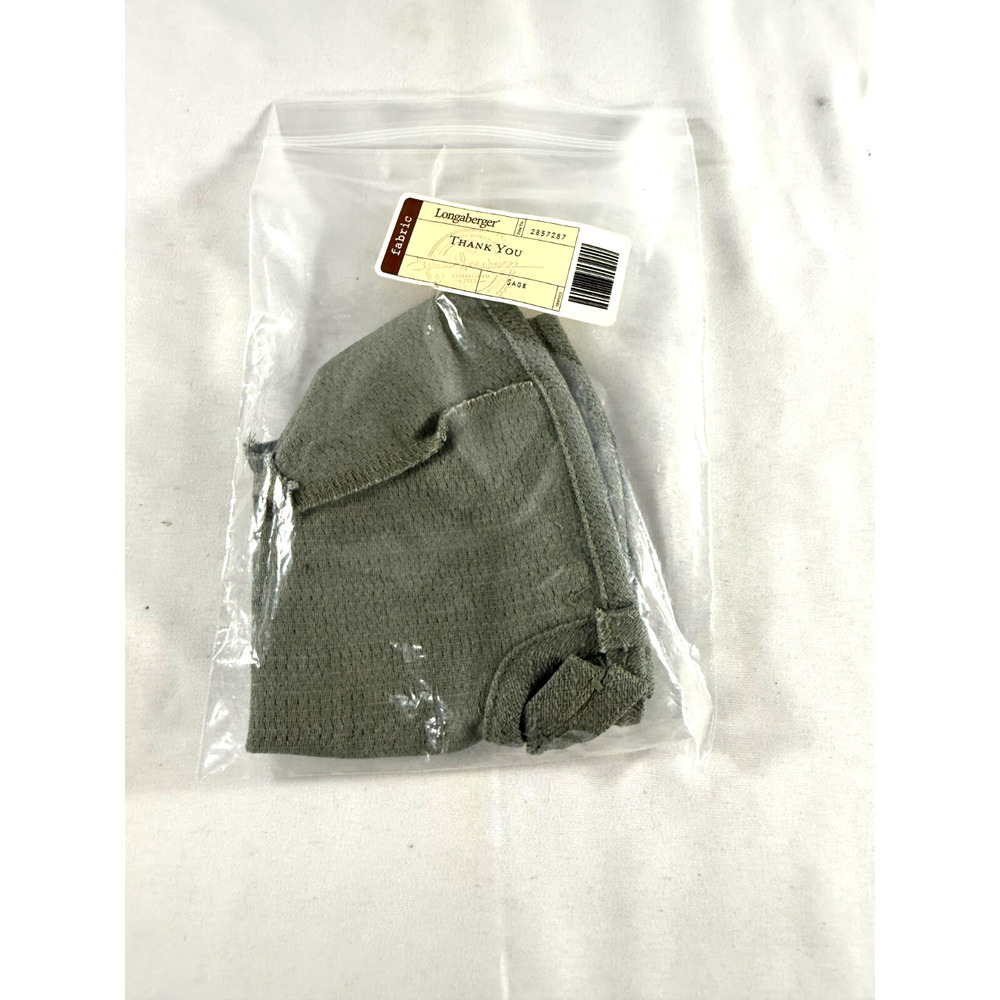 Longaberger Thank You Basket Sage Green Fabric Liner 2857287
